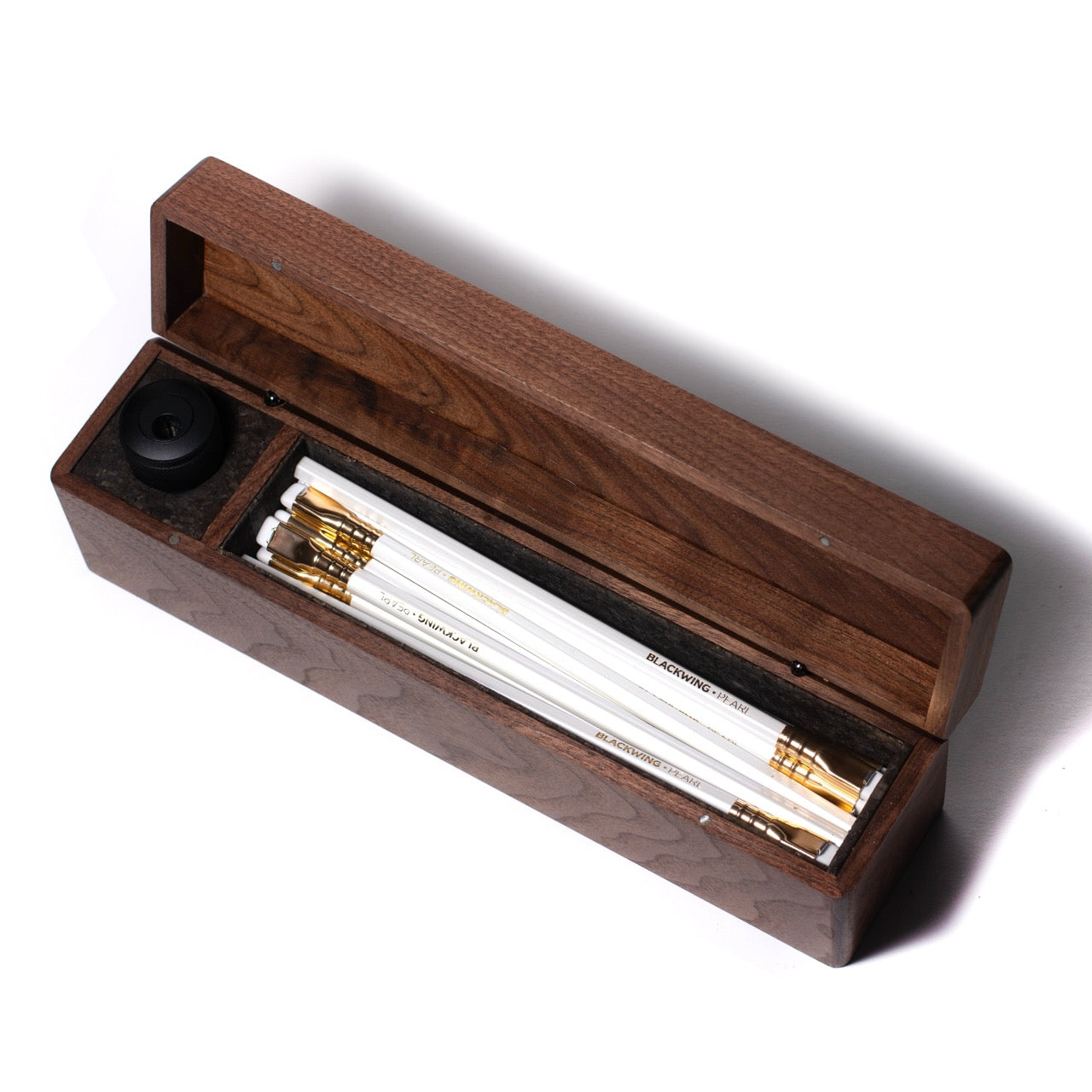 Blackwing Walnut Box – Walnut Pencil Case & Sharpener Set